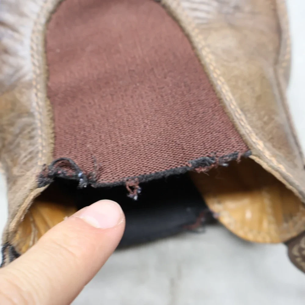 Blundstone‎ Mens 8 Chelsea Boots Brown Leather Rugged Slip On Workwear READ